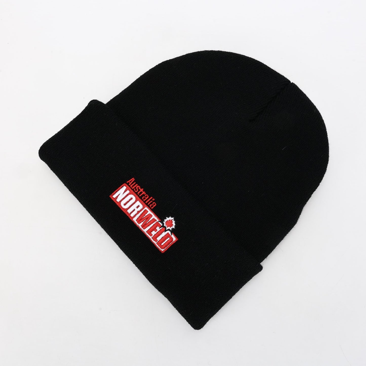 Embroidered Logo Beanie - Black