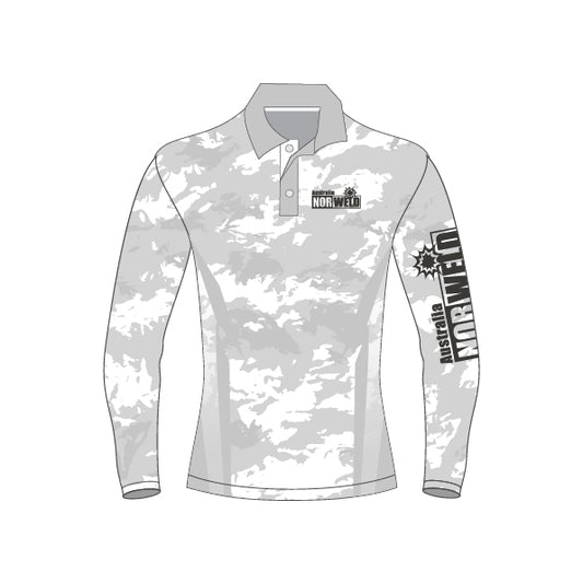 Kids Fishing Shirt - Grey Camo