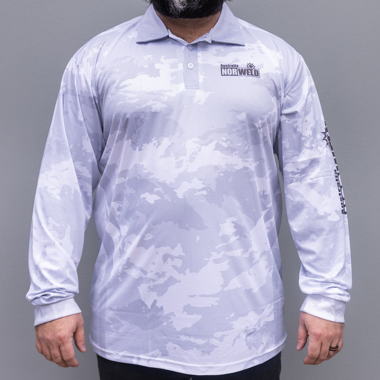 Adult Fishing Shirt - Grey Camo