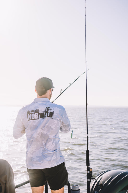 Adult Fishing Shirt - Grey Camo