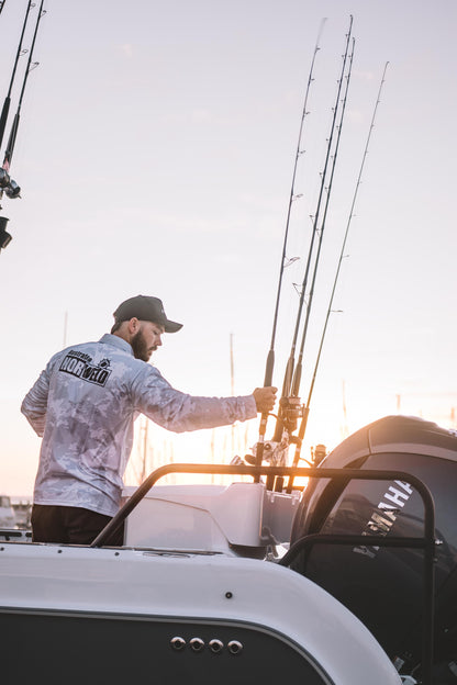 Adult Fishing Shirt - Grey Camo